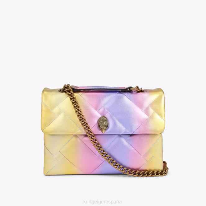 Kurt Geiger mujer Londres grande Kensington suave 2LPR94 | bolsas combinación rosa